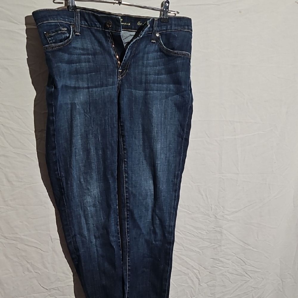 7 For All Mankind Dark Blue Skinny Jeans